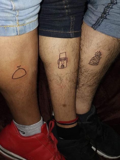 Siblings Tattoo For 3, Matching Tattoos For Siblings, Pair Tattoos, Group Tattoos, Matching Bff Tattoos, Cousin Tattoos, Maching Tattoos, Cute Matching Tattoos, Matching Friend Tattoos