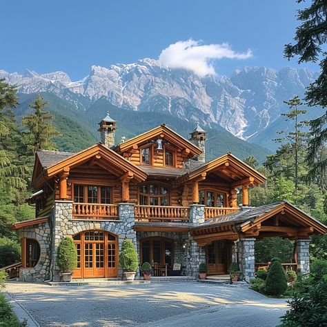 Locati Architects, Mountain Dream Homes, Room Interior Design Ideas, Bedroom Redesign, Chalet Design, House Pictures, Pallet House, Classic House Exterior, Construction Ideas