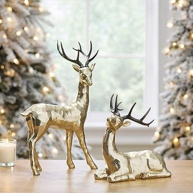 Hammered Gold Deer Garland Hanger, Home Christmas Decor, Gold Deer, Angel Figure, Delicate Features, Tabletop Display, Pumpkin Lights, Jolly Santa, Fall Outdoor Decor