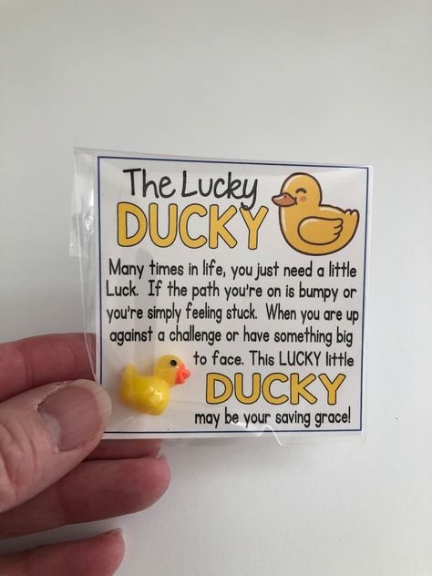 The LUCKY DUCKY rubber Duck, Good Luck Charm, Lucky Ducky Charm Sweet Thoughts Gift, Mom, Friends, Teacher, Funny Birthday - Etsy Duck Gifts Ideas, Rubber Duck Crafts, Duck Stuff, Lucky Ducky, Duck Crafts, Sweet Thoughts, Good Luck Charms, Duck Gifts, Mom Friends