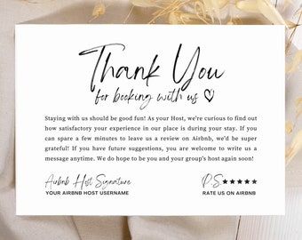 Airbnb Host Thank You Card Template Editable Canva Airbnb - Etsy Canada Welcome Note, Airbnb Design, Chill Room, Airbnb Rentals, Welcome Card, Website Ideas, Air Bnb, House Color, Airbnb Host