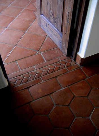 Boho Glam Home, Terracotta Floors, Brick Floor, Santa Barbara Style, Saltillo Tile, Spanish Decor, Mexico House, Terracotta Floor, Mediterranean Home Decor