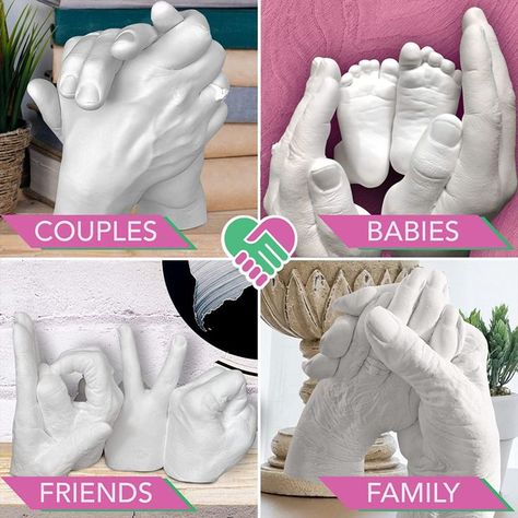 #luna #bean #DIY #hand #craft #casting #kit #anniversary #gift Craft For Couples, Anniversary For Couple, Fun Date Night Ideas, Hand Casting, Diy Plaster, Baby Friends, Pearl Paint, Father And Baby, Casting Kit