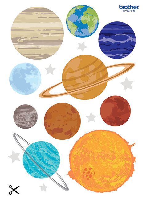 Create, customize and print custom learning activities. Leverage Brother Creative Center's learning activities templates for Planet Cut Outs. Solar System Printables, Solar System Projects For Kids, Planet Pictures, Solar System Activities, Planet Coloring Pages, Planet Birthday, Tata Surya, Solar System Art, Solar System Projects