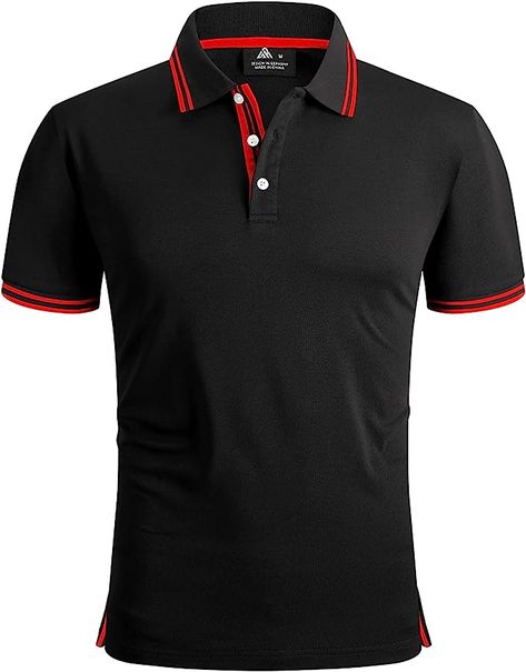 #ad ZITY Mens Polo Shirt Short Sleeve Sports Golf Tennis T-Shirt Golf Fitness, Summer Golf, Sports Tennis, Polo Shirts For Men, Polo Shirt Design, Tennis Tshirts, Trousers Casual, Tennis Shirts, Golf T Shirts