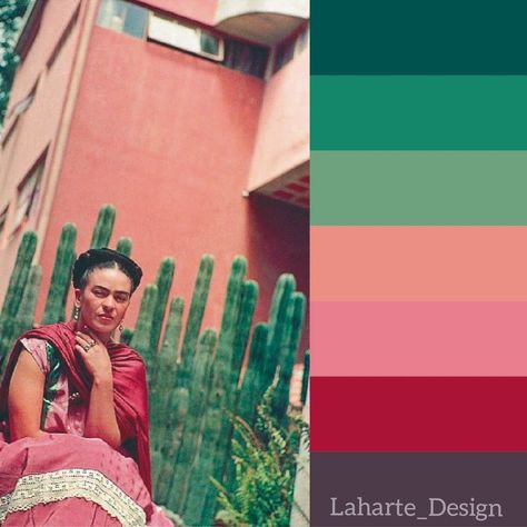 Frida Kahlo Palette, Mexican Inspired Color Palette, Mexican Colour Scheme, Frida Color Palette, Mexican Pink Color Palette, Frida Kahlo Colour Palette, Latina Color Palette, Frida Khalo House, Mexican Pallete Color