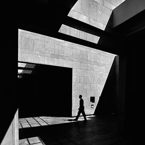 Lebanese photographer Serge Najjar’s series “The Architecture of Light” explores the natural illumination of buildings around his native Beirut. His high-contrast black and white photos focus... Serge Najjar, High Contrast Photography, Shadow Architecture, Black And White Building, Dark Room Photography, Contrast Photography, Shadow Photography, Black And White Photograph, Brutalist Architecture