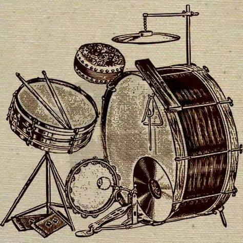 Vintage drum kits (1920s - 1930s) - Polarity Records Samm Bennett Ginger Baker, Jack Bruce, Ludwig Drums, Drum Pedal, Drum Heads, Drum Kit, Percussion Instruments, Vintage Drums, Snare Drum