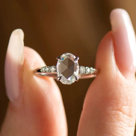 Rose Cut Diamond Ring Vintage, Rose Cut Diamond Engagement Ring, Rose Cut Engagement Ring, Rose Cut Engagement Rings, Simple Diamond Ring, Delicate Engagement Ring, Rose Cut Ring, 14k Gold Wedding Ring, Rose Cut Diamond Ring