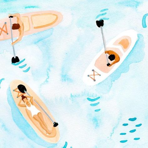 Sabina Fenn on Instagram: "My illo for yesterdays prompt Paddle board! We’ve been doing lots of paddling ourselves lately 🌞  #watercolor #paddleboard #watercolour #paddleboarding #painting #aquarelle #standuppaddle #paddle #suplife #sup #watercolorpainting #акварель #sketchbook #sketch #paintings #paint #waterblog #stand_up_paddle #수채화 #standuppaddleboard #dibujo #watercolorart #standuppaddleboarding #pencil #supsurf #paddlelife #artistic #draw #instaart #30DayswithSabina" Paddle Boarding Watercolor, Paddle Boarding Drawing, Paddle Board Illustration, Paddle Board Painting, Paddle Boarding Illustration, Paddleboard Painting, Paddle Board Drawing, Surf Board Drawing, Aqua Mouse