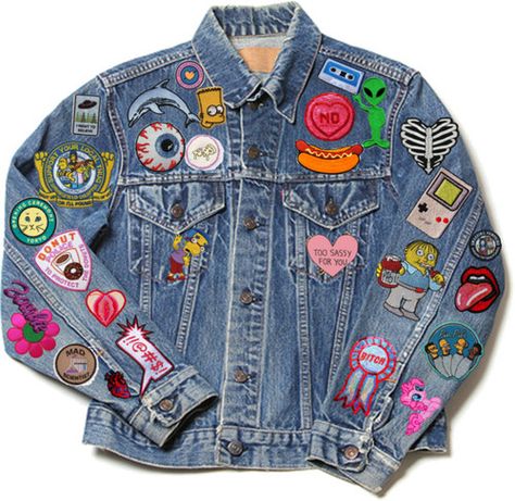 Denim jacket + patches Denim Jacket With Patches, Fashion Guys, Jacket With Patches, Jeans Petite, Denim Jacket Patches, Cool Patches, Vintage Patches, Denim Patches, Vintage Horse