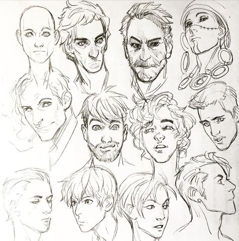 #art #sketch #face from photo by xafeelgood Sketch Faces, Faces Male, Male Face Drawing, Character Design Cartoon, 얼굴 드로잉, Face Drawing Reference, Drawing Heads, Drawing Faces, Face Sketch