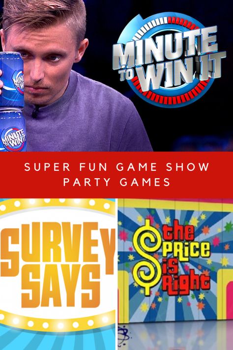 Super Fun Game Show Party Games You Can Recreate At Home - Fun Party Pop Family Game Show Ideas, Tv Game Show Party Ideas, Diy Game Show Ideas, Game Show Activities, Game Show Birthday Party, Game Show Themed Party Ideas, Game Show Birthday Party Ideas, Diy Game Show Games, Game Show Theme Party