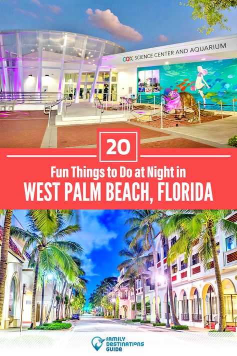 Want ideas for stuff to do in West Palm Beach, FL at night? We’re FamilyDestinationsGuide and we’re here to help: Whether you’re looking for fun places to go, things to see, or places to visit at night in West Palm Beach, we’ve got you covered. Now, discover the best night time activities West Palm Beach has to offer you #westpalmbeach #westpalmbeachnights #westpalmbeachthingstodoatnight Things To Do In Palm Beach Florida, Beach At Night, West Palm Beach Florida, Beach Date, Family Destinations, Fun Places To Go, Palm Beach Florida, Time Activities, Rainy Day Activities