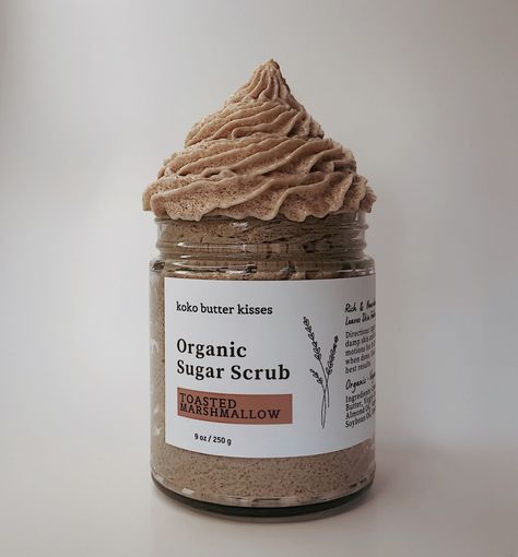 Organic Whipped Exfoliating Sugar Scrub Made with all natural vegan, cruelty free ingredients, contained in glass jars and shipped fast in the US using high quality, biodegradable packaging. https://etsy.me/3YsCi0p #organicbodyscrub #exfoliatingscrub #glassjar #whippe Soap Packaging Diy, Milk Soap Recipe, Organic Sugar Scrub, Organic Body Scrub, Organic Butter, Vegan Ingredients, Clean Vegan, Exfoliating Body Scrub, Perfect Skin Care Routine