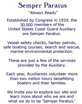 Semper Paratus means Always Ready - Please explore our site to learn more about why the Coast Guard Auxiliary is 'Semper Paratus' Coast Guard Quotes, Cost Guard, Coast Guard Boot Camp, Coast Guard Wife, Coast Guard Academy, Sea Cadets Memes, Coast Guard Auxiliary, Coast Guard Rescue, Project Management Professional