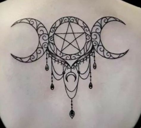 Pentacle Tattoo, Wicca Tattoo, Pentagram Tattoo, Witchcraft Tattoos, Pagan Tattoo, Lace Tattoo Design, Wiccan Tattoos, Mystical Tattoos, Planet Tattoos