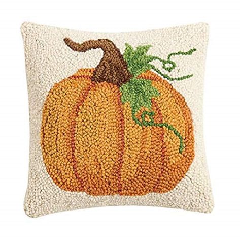 PRICES MAY VARY. 31JES1576C10SQ Pumpkin Holiday Hook Pillow, 10-inch Square Brand name: Peking Handicraft Materials: 100% Wool & Cotton Dimensions: 10 inches x 10 inches Color: White, Orange Peking Handicraft is a global manufacturer specializing in home textiles, decorative accessories and gift items. Our variety of products consists of renowned designer collections as well as exciting designs from our in-house design studio. Both are trend right and of exceptional quality and value. Hook Pillow, Hooked Pillow, Hooked Wool, Wool Throw Pillows, Fall Pillows, Wool Throw, Throw Pillows Christmas, Christmas Store, Wool Pillows