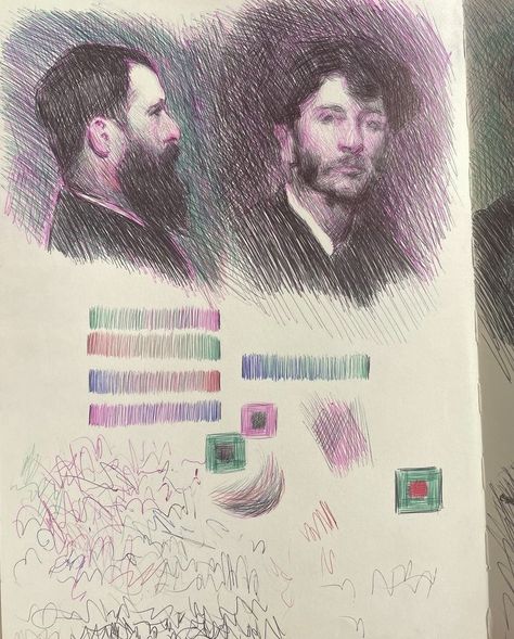 Ap Art Portfolio Culture, Multi Colored Pen Drawing, Multicolor Pen Drawing, Bic Pen Drawing, Stylo Art, Free Spirit Art, Ballpoint Pen Art, Pen Art Work, Virtual Art