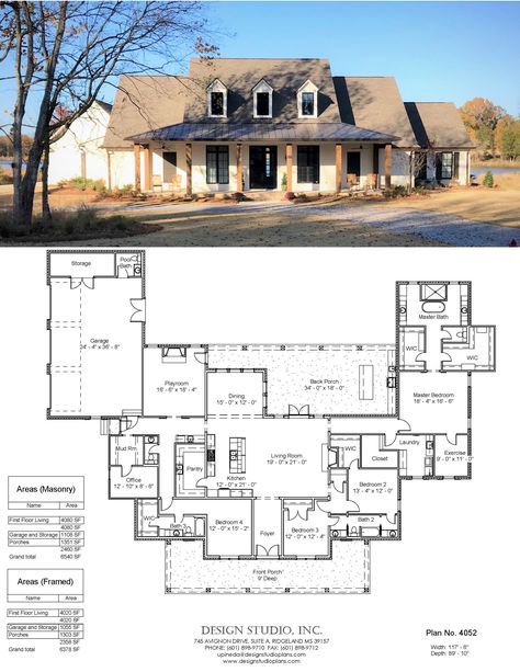 Plan #4052 | Design Studio Studio House Plans, Studio House, Ranch Homes, Farmhouse Floor Plans, Barndominium Floor Plans, Farmhouse Style House Plans, House Plans Farmhouse, Modern Farmhouse Plans, House Blueprints