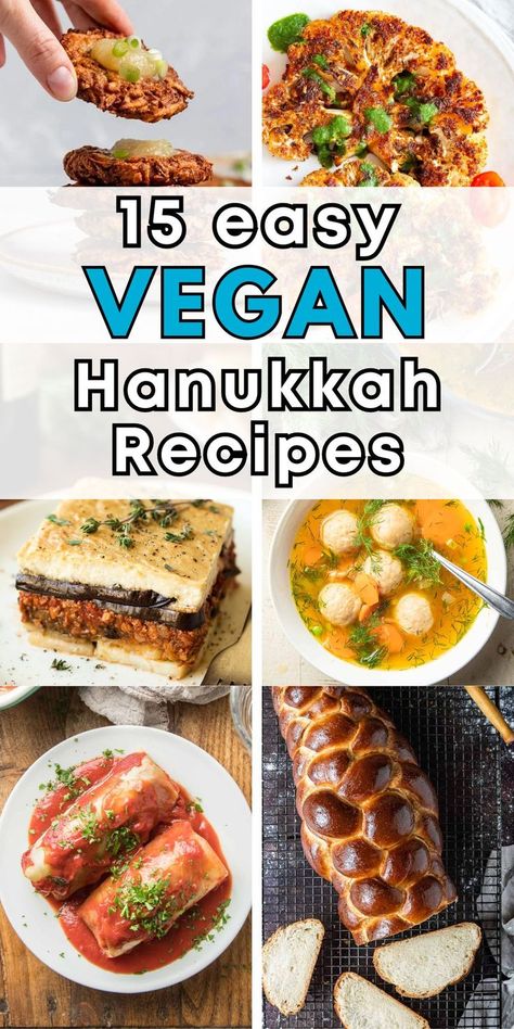 Vegan Hanukkah Dinner Hanukah Menu, Hannukah Recipes, Hanukkah Recipes, Hanukkah Dinner, Jewish Celebrations, Hanukkah Food, Jewish Recipes, Main Courses, Dinner Menu