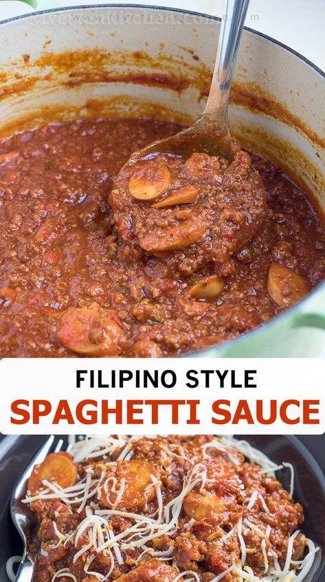 Filipino Spaghetti Sauce, Filipino Spaghetti Recipe Easy, Pinoy Spaghetti Recipe, Philipino Spagetti, Jollibee Copycat Recipes, Filipino Spaghetti Recipe Jollibee, Philippine Spaghetti, Sweet Spaghetti Sauce Recipe, Spaghetti Filipino Style