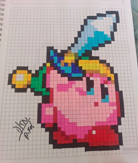 Pixel art juegos, Kirby link Pixel Art Kirby, Kirby, Pixel Art, Origami, Halloween, Crochet, Quick Saves, Art