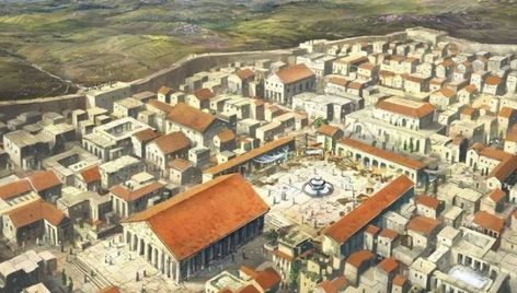 Glorious Animation Presents The Ancient Greek City Of Corinth During The Roman Period. Greek Castle, Corinth Greece, Ancient Greek City, Greek City, Myths & Monsters, Jesus Memes, Athens Acropolis, Greek Temple, Ancient Greek Architecture