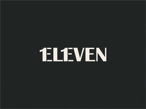 Eleven Logo Design, Eleven Eleven Tattoo, Animals Sanctuary, Expressive Typography, Word Art Typography, Eleven Eleven, Eleven 11, Typographic Logo Design, Learning Logo