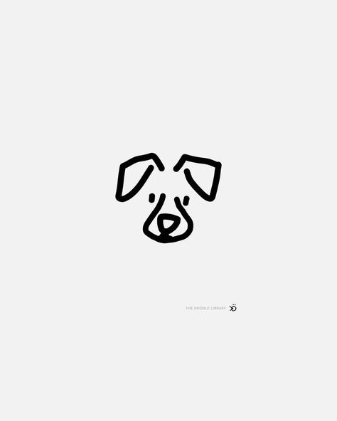 Cute Dog Drawing Easy, Simple Animal Drawings, Dog Doodles, Images Terrifiantes, 심플한 그림, Easy Animal Drawings, Doodle Tattoo, Animal Doodles, Animal Drawing