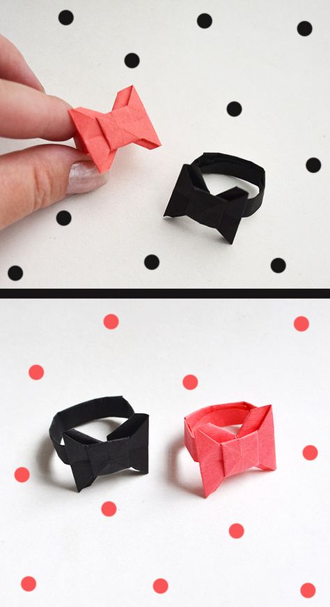 Paper Ring For Boyfriend, Paper Rings Tutorial, Origami Notes, Tie Origami, Ring Origami, Easy Origami Tutorial, Origami Ring, Ring For Boyfriend, Origami Tutorial Easy