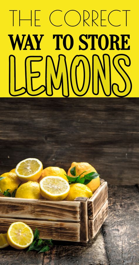 Keeping Lemons Fresh, How To Store Lemons In The Fridge, Lemon Storage Ideas, Store Lemons In Water, Storing Lemons In Water, How To Store Lemons And Limes, How To Make Lemons Last Longer, Best Way To Store Lemons, How To Store Lemons