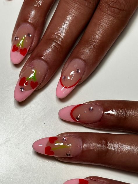 #nails #nailart #naildesign #almondnails #valentinesday #vdaynails #valentinesdaynails #gelxapres #gelx #prettynails #nailsideas #nailsofinstagram Long Oval Valentines Nails, Lips Nails Designs, Valentine’s Day Nails Almond, Vday Nails Valentines Day, Valetines Almond Nails, Airbrush Valentine Nails, Valentines Day Nails Xo, Pink Airbrush Valentines Nails, Oval Shaped Nails