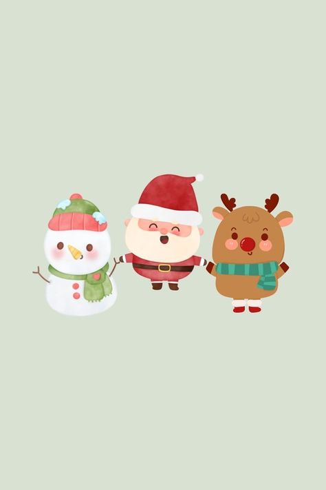 Santa Widget, Snowman Widget, Cute Santa Wallpaper, Christmas Wallpaper Snowman, Santa Christmas Wallpaper, Christmas Cartoon Aesthetic, Friends Phone Wallpaper, Christmas Wallper, Merry Christmas Wallpaper Cute