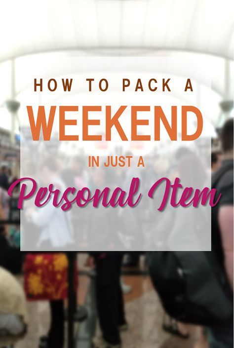 Cut the baggage fees! Learn how to pack a whole weekend getaway in just a personal item Packing In A Personal Item, Weekend Trip Outfits, Weekend Trip Packing List, Carryon Packing, Weekend Trip Packing, Packing For A Weekend Trip, Weekend In Denver, Four Day Weekend, 2 Days Trip