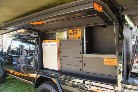 Keen on fitting drawers to your 4WD? Check this out for what to look at Ute Canopy Ideas, Truck Canopy Camping, Canopy Setup, Camping Setup, Truck Canopy, Ute Canopy, Tarp Shelters, Pregnant Photo, Camping Canopy