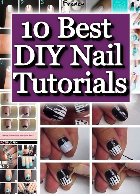 10 Best DIY Nail Tutorials Diy Nail Polish Designs Easy, Easy Fingernail Designs Diy Simple, Diy Nail Art For Beginners Step By Step, Nail Tape Designs Easy, Do It Yourself Nails Easy, Easy Nail Tutorials Step By Step, Diy Natural Nail Designs, Diy Easy Nail Designs, Gel Nail Designs Diy