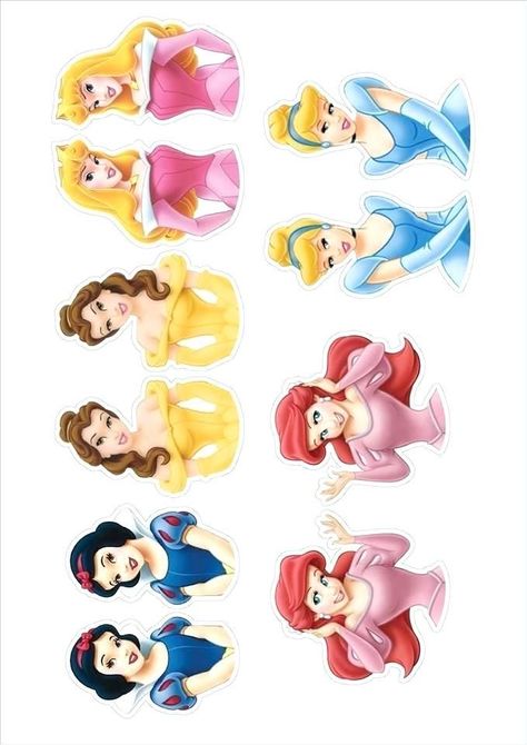 Disney Princess Cupcakes, Cupcake Toppers Free, Princess Cupcake Toppers, Disney Princess Cake, Disney Princess Birthday Party, Princess Theme Birthday, Princess Cupcakes, Cinderella Party, Disney Princess Birthday