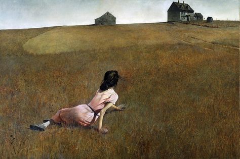 #artwork Andrew Wyeth Christina's World #2K #wallpaper #hdwallpaper #desktop Christina's World, Andrew Wyeth Paintings, 7 Elements Of Art, Jamie Wyeth, Grant Wood, Jan Van Eyck, Most Famous Paintings, Caspar David Friedrich, History Painting