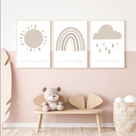 Unisex Nursery Decor, Pink Baby Room, Baby Blue Nursery, Girl Nursery Pink, Blue Nursery Decor, Girls Wall Decor, Pink Nursery Decor