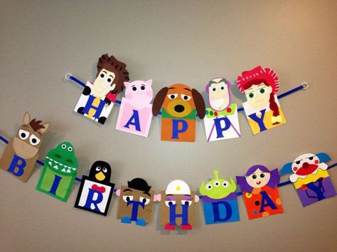 1000+ ideas about Happy Birthday Banners on Pinterest | Birthday ... Toy Story Decorations, Toy Story Party Decorations, Toy Story Theme, Toy Story Birthday Party, Toy Story 3, Birthday Toys, Toy Story Birthday, Toy Story Party, Party Toys