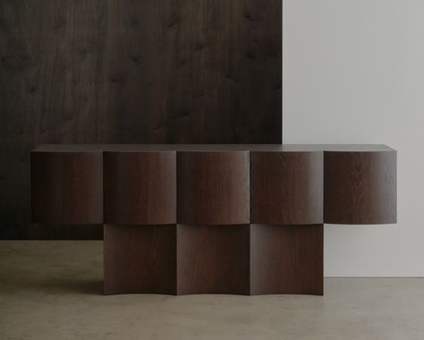 Leibal — Lune Cabinet Living Room Storage Cabinet, Minimalist Cabinet, Minimal Furniture, Joinery Details, Studio Furniture, Curved Wood, Minimalist Architecture, Handmade Lighting, Living Room Storage