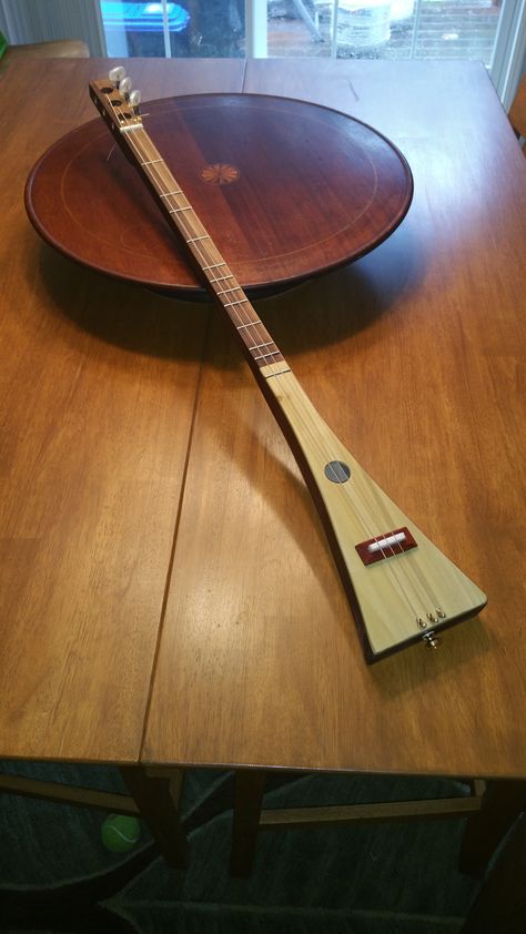 The First Stick Dulcimer I Made, in fact my first instrument. Ukulele Notes, Stick Dulcimer, Wood Instruments, Banjo Music, Homemade Instruments, Pan Flute, Box Guitar, Music Instrument, Guitar Building