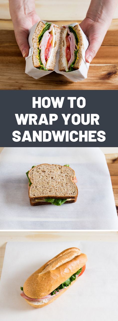 How to Wrap Your Sandwiches for Better Eating on the Go | It won't gather condensation and induce sogginess the way a zipper-lock bag will, and, because these wrap jobs hold up even once your sandwich is sliced in half, it'll make eating on the go a whole lot easier and neater, too. All you'll need is parchment or waxed paper and, if you're working with a hot sandwich or planning to slice the sandwich in half, a sheet of aluminum foil. Deli Style Sandwiches, Spicy Sandwich, Eating On The Go, Roast Beef Sandwich, Sandwich Bar, Deli Sandwiches, Sub Sandwiches, Hot Sandwich, Healthy Sandwiches