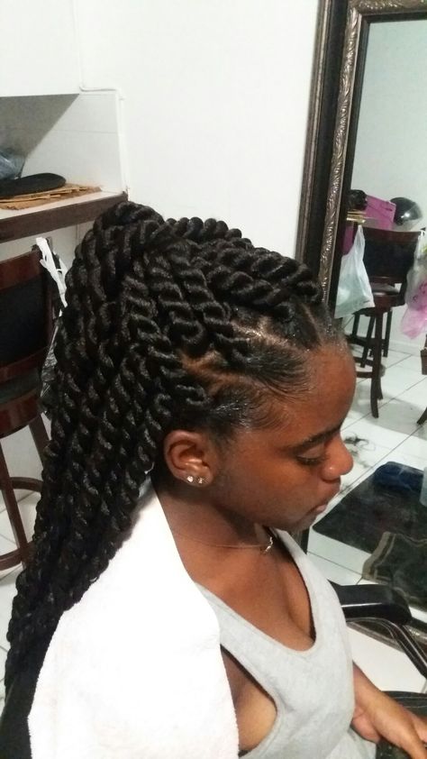 Large Rope Twist Braids, Large Twist Braids Hairstyles, Rope Twist Natural Hair, Large Rope Twist, Large Twist Braids, Large Senegalese Twists, Jumbo Rope Twist, Islander Aesthetic, Large Twists