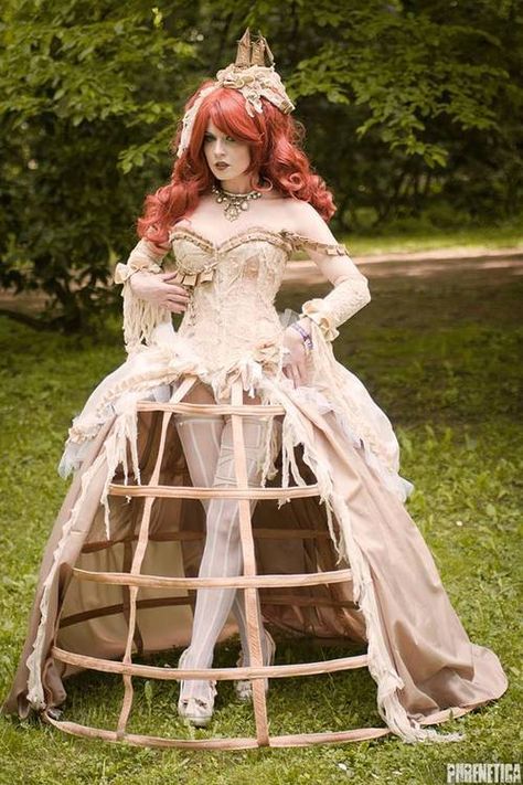 Cage Skirt, Cage Dress, Mode Steampunk, Hoop Skirt, Steampunk Wedding, Victorian Steampunk, Steampunk Costume, Gothic Steampunk, Couture Mode