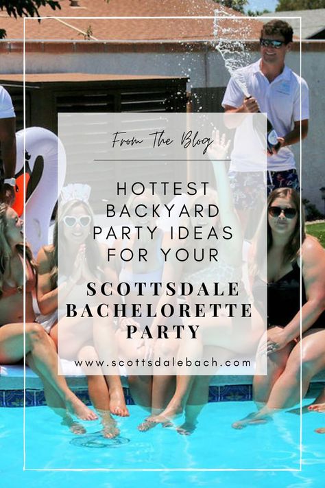 From icy drinks to spicy-hot bikinis, who doesn’t love a backyard party for a #ScottsdaleBachelorette weekend? #ScottsdaleBeforeTheVeil Drinks For Bachelorette Party, Backyard Bachelorette Party, Backyard Bachelorette, Scottsdale Bachelorette Party, Scottsdale Bachelorette, T Love, Backyard Party, Hen Party, Maid Of Honor