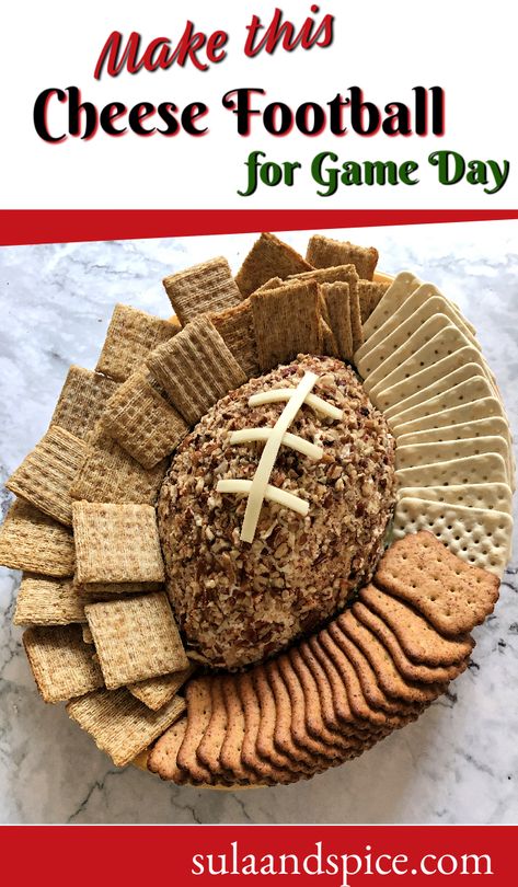 Football Cheeseball, Football Cheese Ball, Football Shaped Foods, Crackers And Cheese, Football Foods, Football Appetizers, Parties Food, Charcuterie Ideas, Handkerchief Crafts