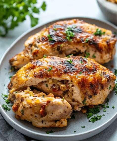 Easy Stuffed Chicken Recipes, Easy Stuffed Chicken Breast, Stuffed Chicken Recipes, Chicken Rub Recipes, Creamy Chicken Bake, Stuffed Chicken Recipe, Baked Chicken Breasts, Stuffed Chicken Breasts, Great Chicken Recipes