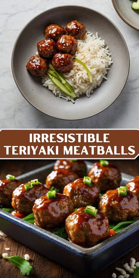 Discover the secret to making tender and flavorful Teriyaki Meatballs! This easy recipe combines juicy turkey meatballs with a sweet and sticky homemade teriyaki sauce. Try it tonight! Turkey Meatballs Teriyaki, Crock Pot Teriyaki Meatballs, Teriyaki Meatball Recipes, Sticky Meatball Recipes, Teriyaki Meatballs And Rice, Juicy Meatballs Recipes, Teriyaki Meatballs Crockpot, Sticky Meatballs, Turkey Meatball Recipes